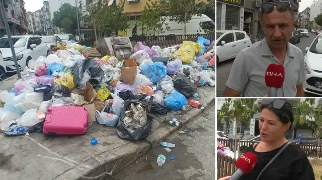 izmirde isci eylemleri bitti ama cop cilesi bitmedi her yer pislik icinde Kea4xJqb