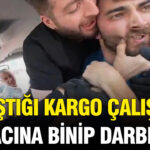 Trafikte tartistigi kargo calisanini aracina binip darbetti OLTX7rxR